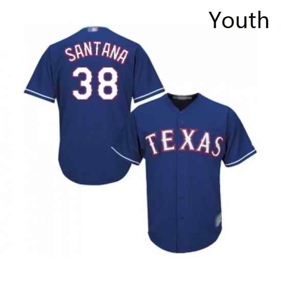 Youth Texas Rangers 38 Danny Santana Replica Royal Blue Alternate 2 Cool Base Baseball Jersey